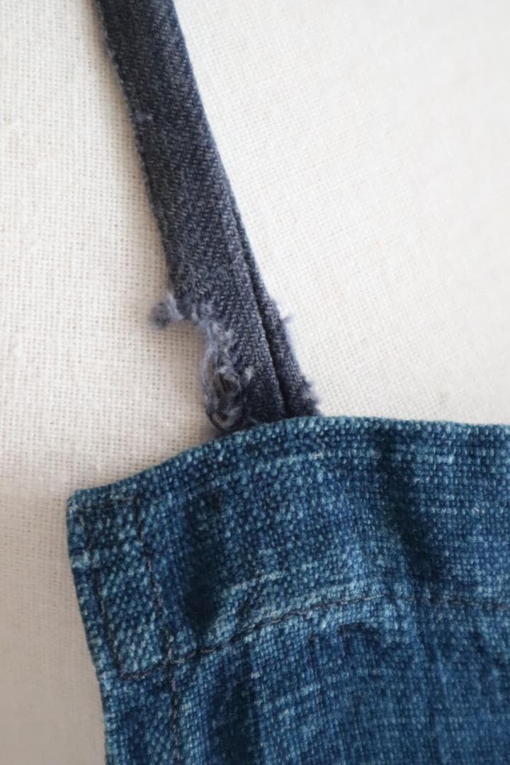 エプロン 1920s French Indigo Linen Apron