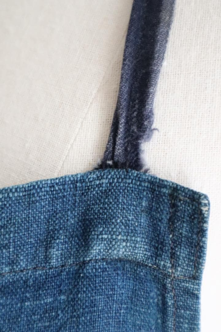 エプロン 1920s French Indigo Linen Apron