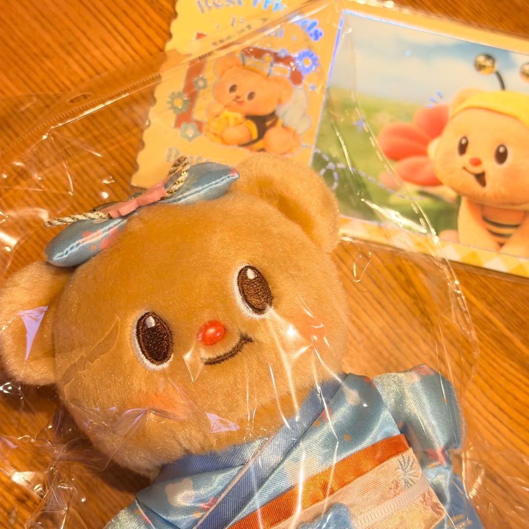 【日本限定】着物バターベア(ブルー)／Butterbear／特典チケット付き
