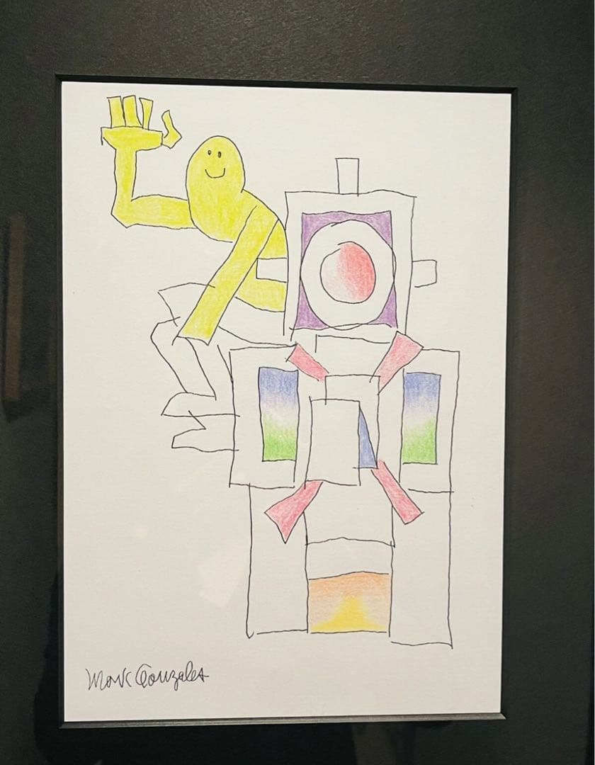 mark gonzales マークゴンザレス 原画 アート額入 直筆サイン入