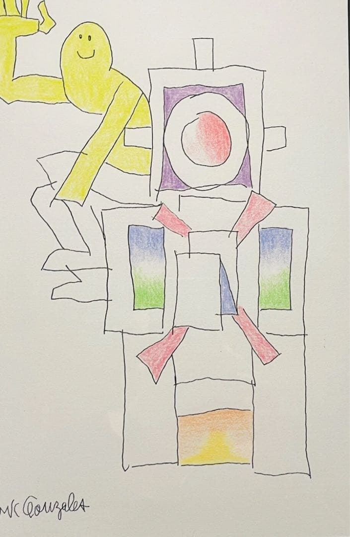 mark gonzales マークゴンザレス 原画 アート額入 直筆サイン入