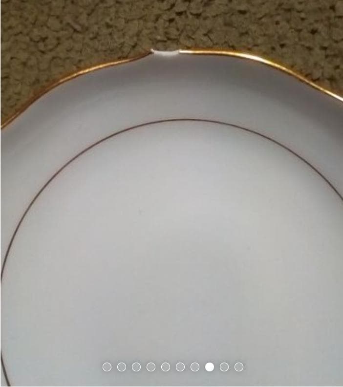 オールドマイセン希少1880年代ボタン双剣陶印皿1枚小皿4枚レア製造番号有り