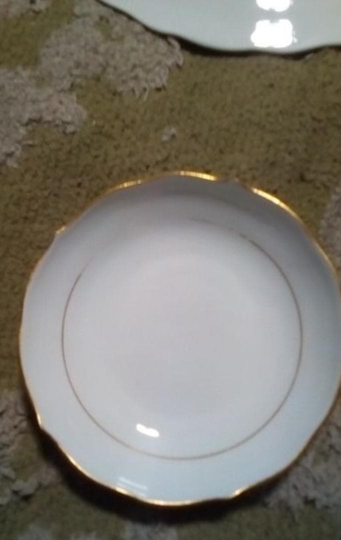 オールドマイセン希少1880年代ボタン双剣陶印皿1枚小皿4枚レア製造番号有り