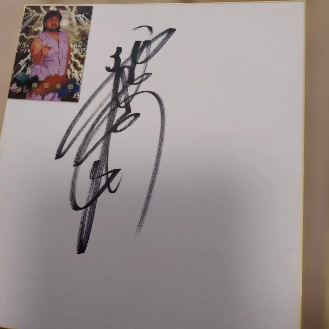 プロレスラー9戦士　直筆サイン色紙9枚　ハヤブサ　保坂秀樹