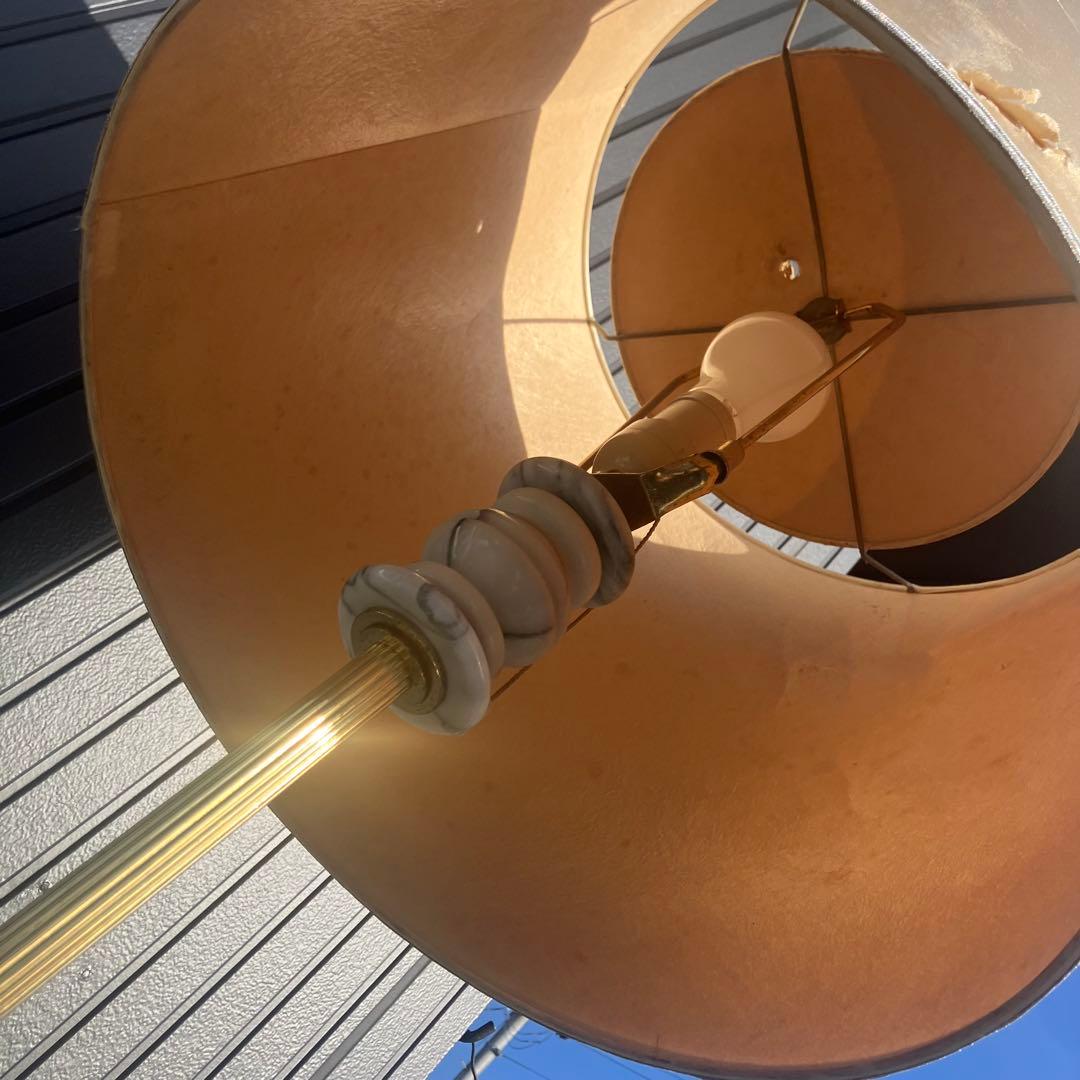 昭和レトロ ナショナル 大理石スタンドライト シェードランプ フロアライト