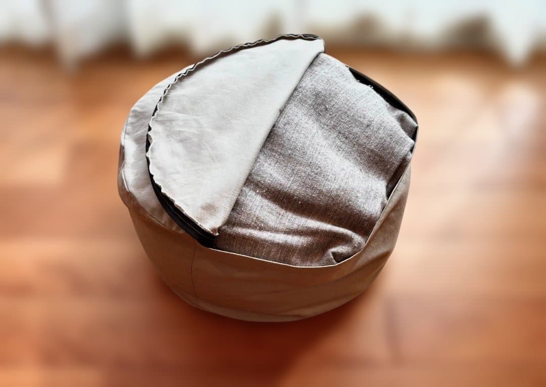 布団収納バッグ/白帆布生地/大サイズ/リビングに置ける収納袋/衣替え、一人暮らし