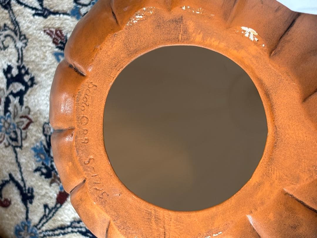 ハロウィン大きなかぼちゃ3体セット　陶器置物