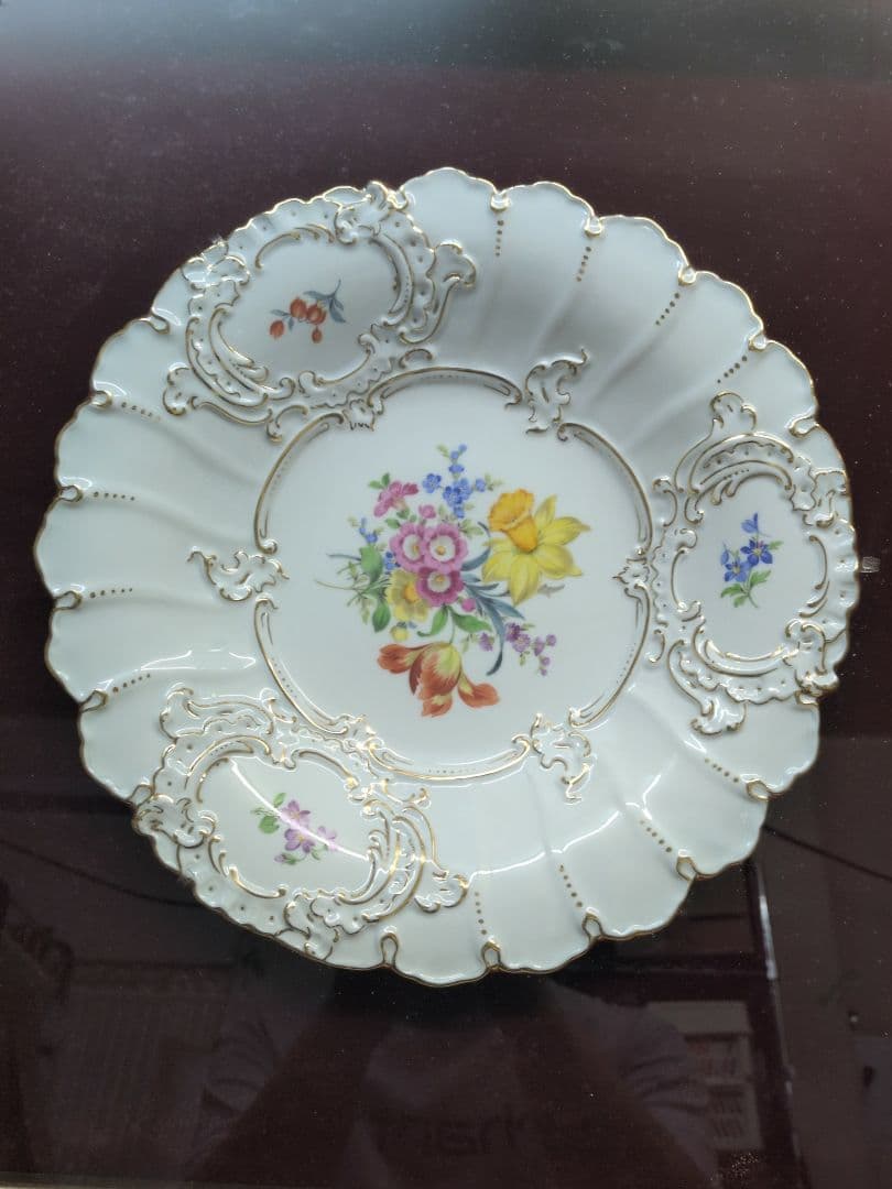 マイセン MEISSEN 額入り飾り皿 オシャレ 西洋陶器 M2767