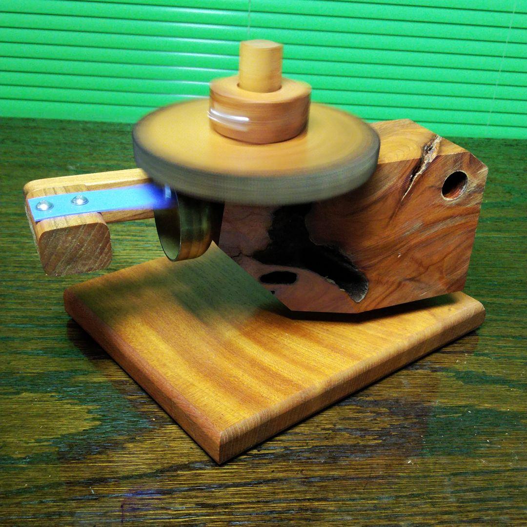 【２】一品物■欅板と昔の欅の歯車と強力磁石と電話ベルでできた【駄菓子屋の呼び鈴】