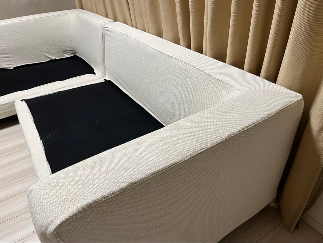 ACTUS カウチソファ 【本体・カウチ別発送のためカウチ側ルート アイボリー