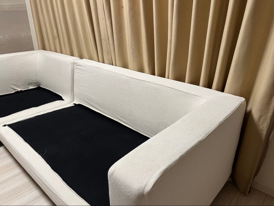 ACTUS カウチソファ 【本体・カウチ別発送のためカウチ側ルート アイボリー