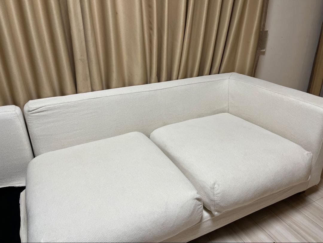 ACTUS カウチソファ 【本体・カウチ別発送のためカウチ側ルート アイボリー