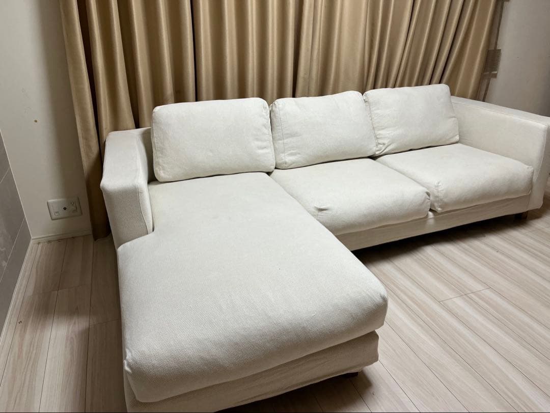 ACTUS カウチソファ 【本体・カウチ別発送のためカウチ側ルート アイボリー