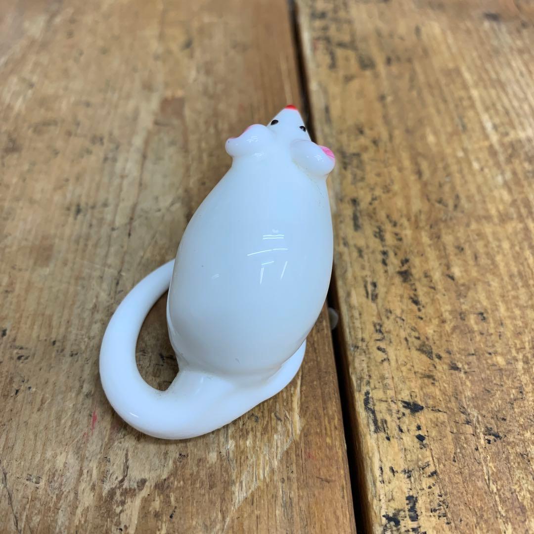 E-4 【極美品】干支 置物 子（ねずみ）親子 陶器 縁起物 打ち出の小槌 金彩