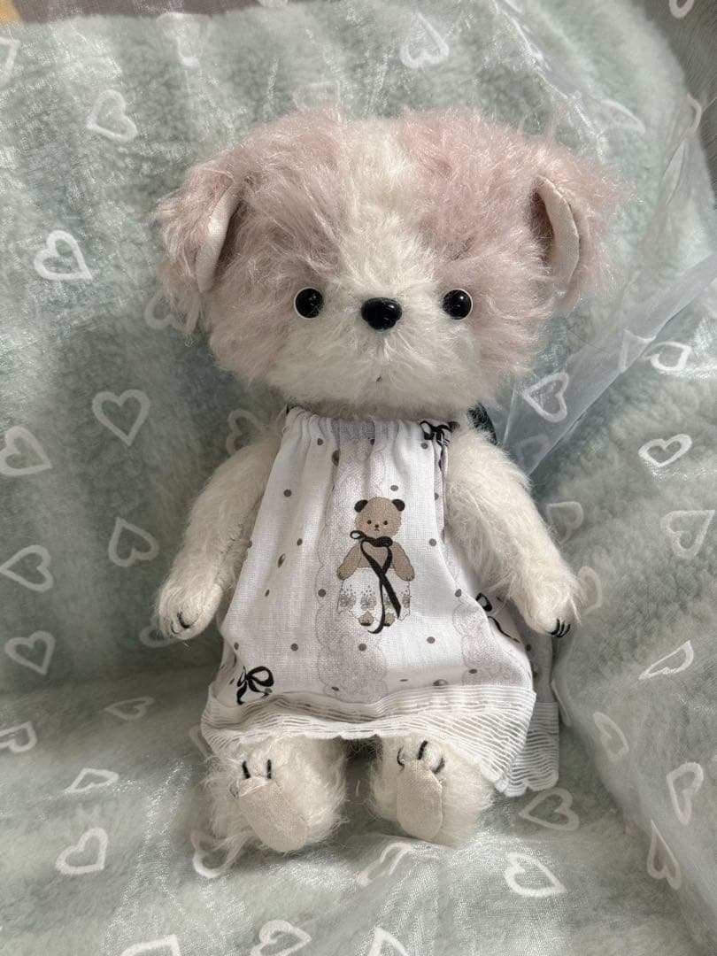 ハンドメイド 色分け ピック ワンちゃん ぬいぐるみ テディベア 五関節可動