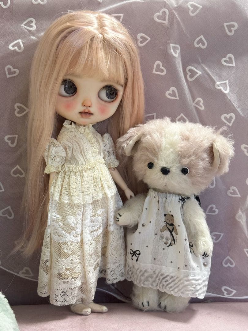 ハンドメイド 色分け ピック ワンちゃん ぬいぐるみ テディベア 五関節可動