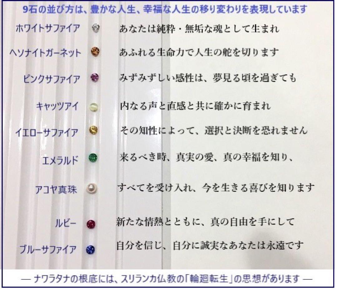 宝石療法にも使われる南アジア伝統の9つの宝石「ナワラトゥナ」7個セット