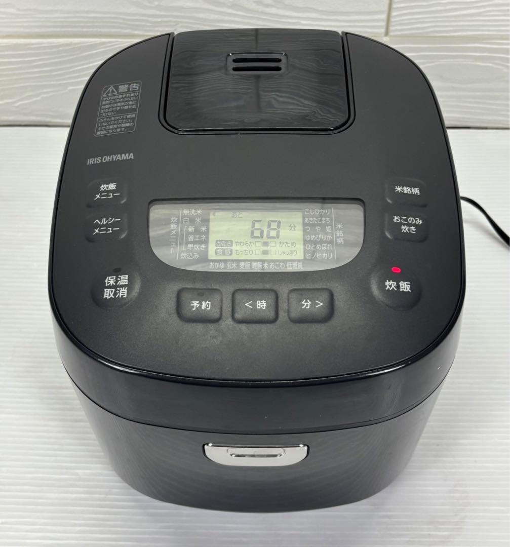 【美品 アイリスオーヤマ マイコン炊飯器 5.5合炊き 2023年製 ブラック】
