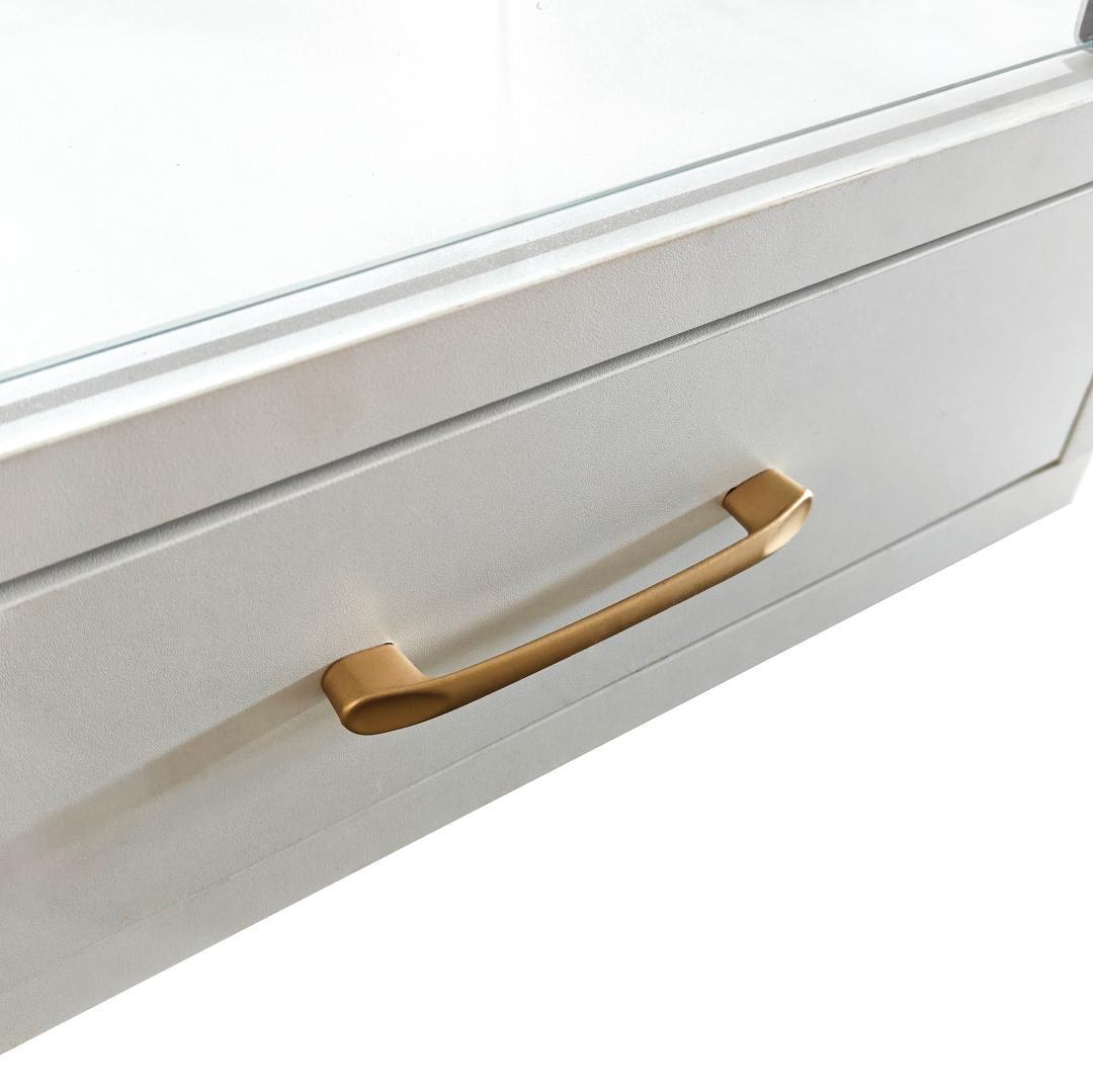 ガラスディスプレイキャビネット 4段 幅42.5×奥行37×高さ167.5cm