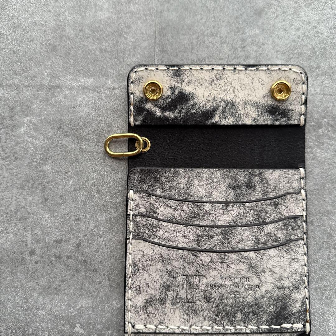 【3つ折りトラッカーウォレット】本革ハーフウォレット　マルゴーフォグ ネロ　黒