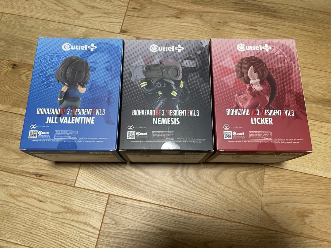 バイオハザード　Cutie1プラスフィギュア3点セット　ジル　エメシス　リッカー