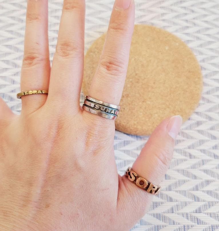 『時を刻むブラスネームリング』8mmタイプ・10mmタイプ