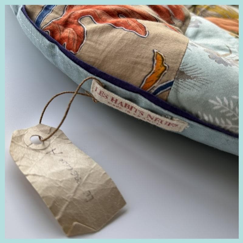 フランス製レザビヌフ LES HABITS NEUFS パッチワーク　クッション