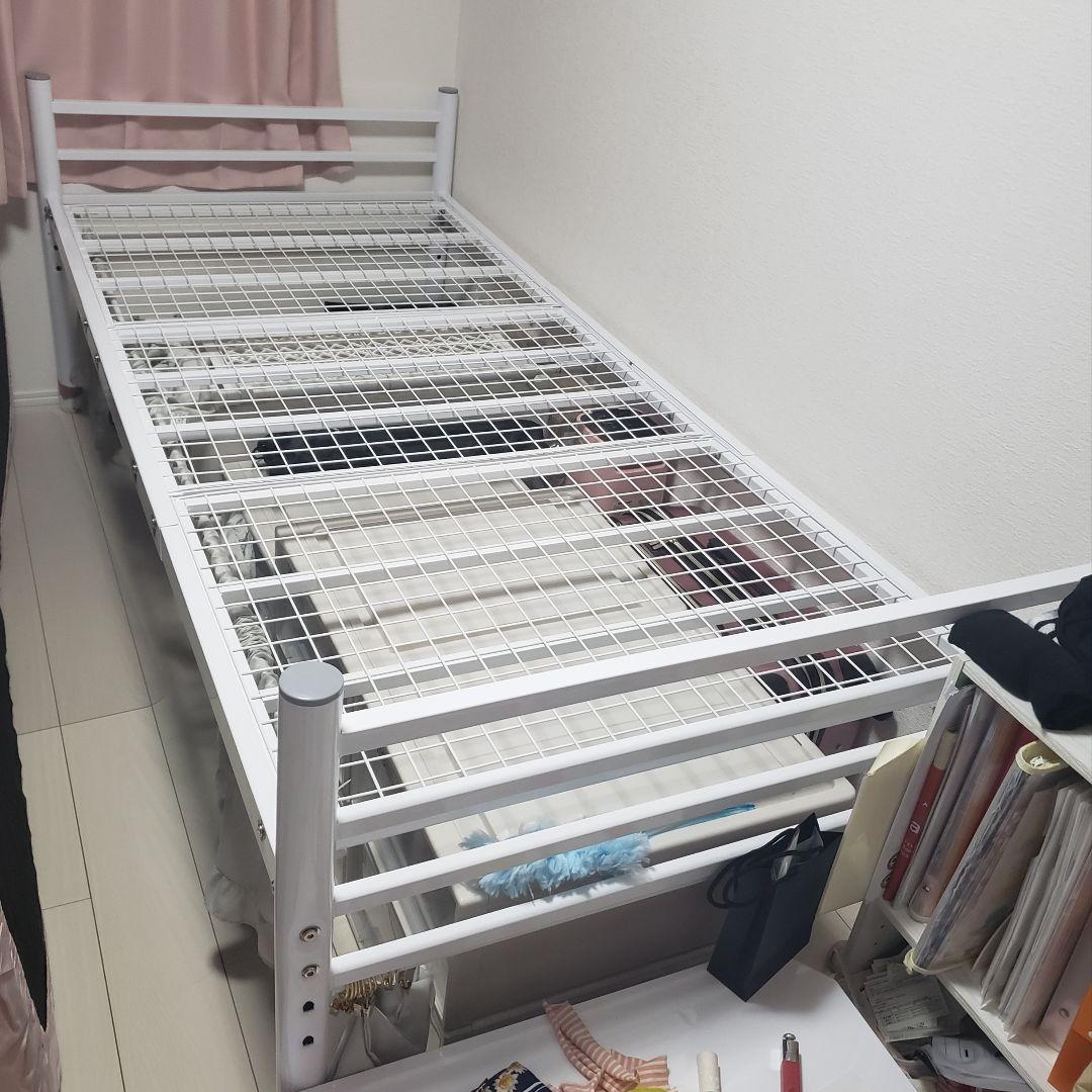 ミドルベッド　ロフトベッド　ホワイト　KH-3951M