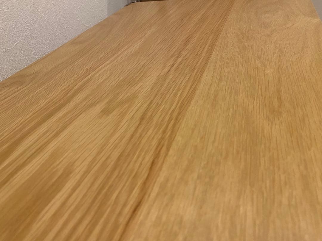 無印ステンレスユニットシェルフ　オーク材棚