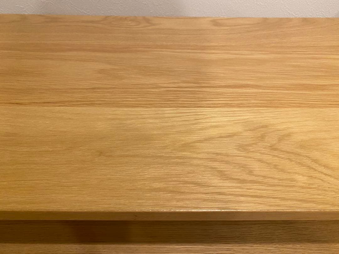 無印ステンレスユニットシェルフ　オーク材棚