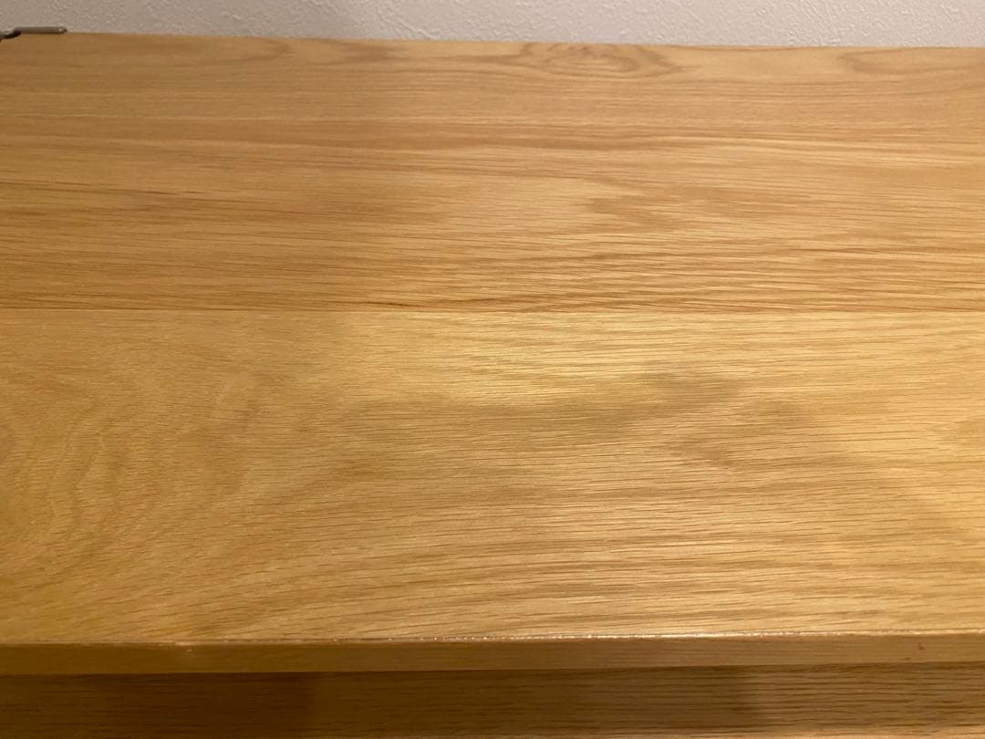 無印ステンレスユニットシェルフ　オーク材棚