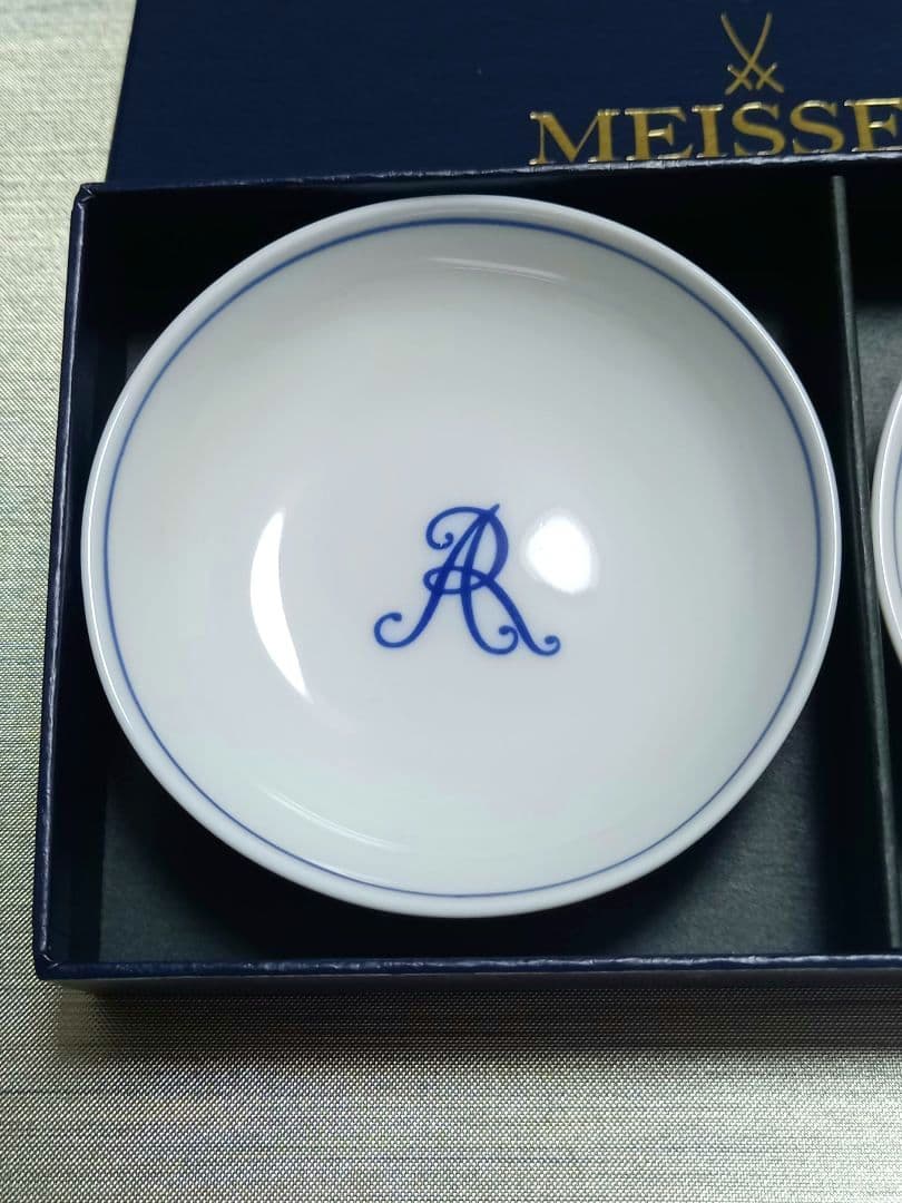 マイセン 変遷剣マーク ペア小皿