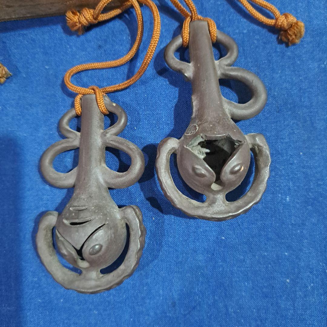 本居宜長　遺愛品　古鈴形　風鎮　皇室御用達　　1780年鈴屋軒　原正山作　元箱入