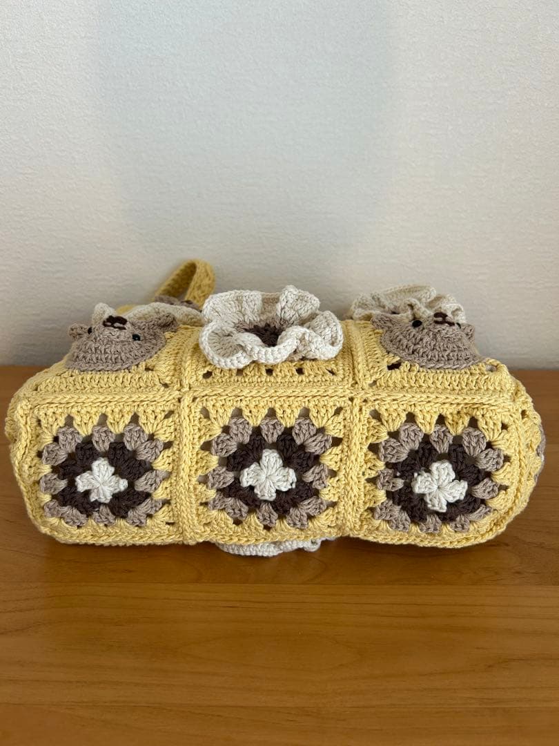2026春夏新作‼️ハンドメイド　クマと花のモチーフのバッグ