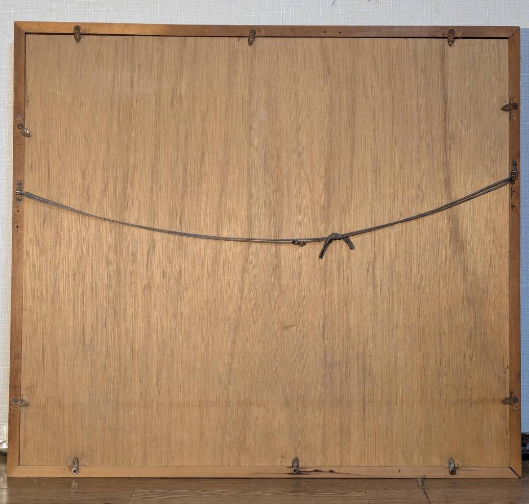 【真作】絵画　日本画10号　春の吉祥花図　白牡丹と梅の彩り　Y56