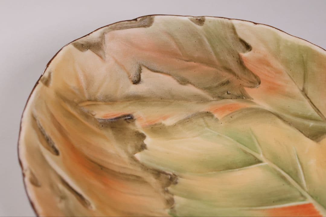 【CM308】オールドノリタケ どんぐり 葉 皿 鉢 団栗 ナッツ 明治 陶磁器