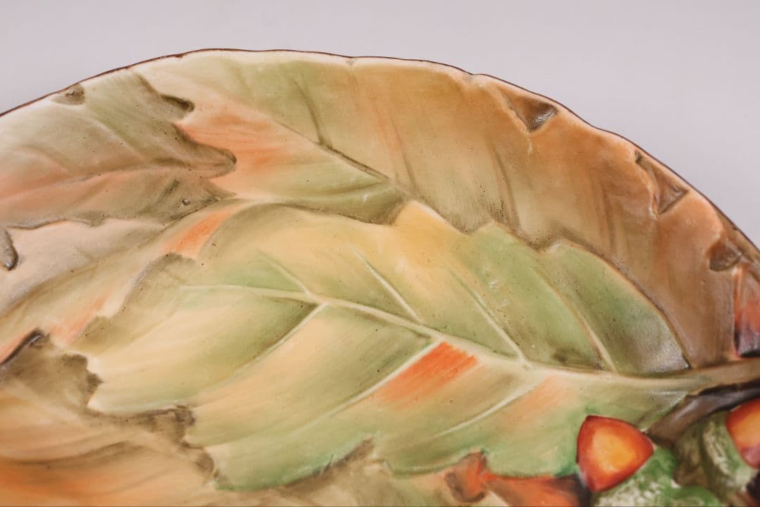 【CM308】オールドノリタケ どんぐり 葉 皿 鉢 団栗 ナッツ 明治 陶磁器