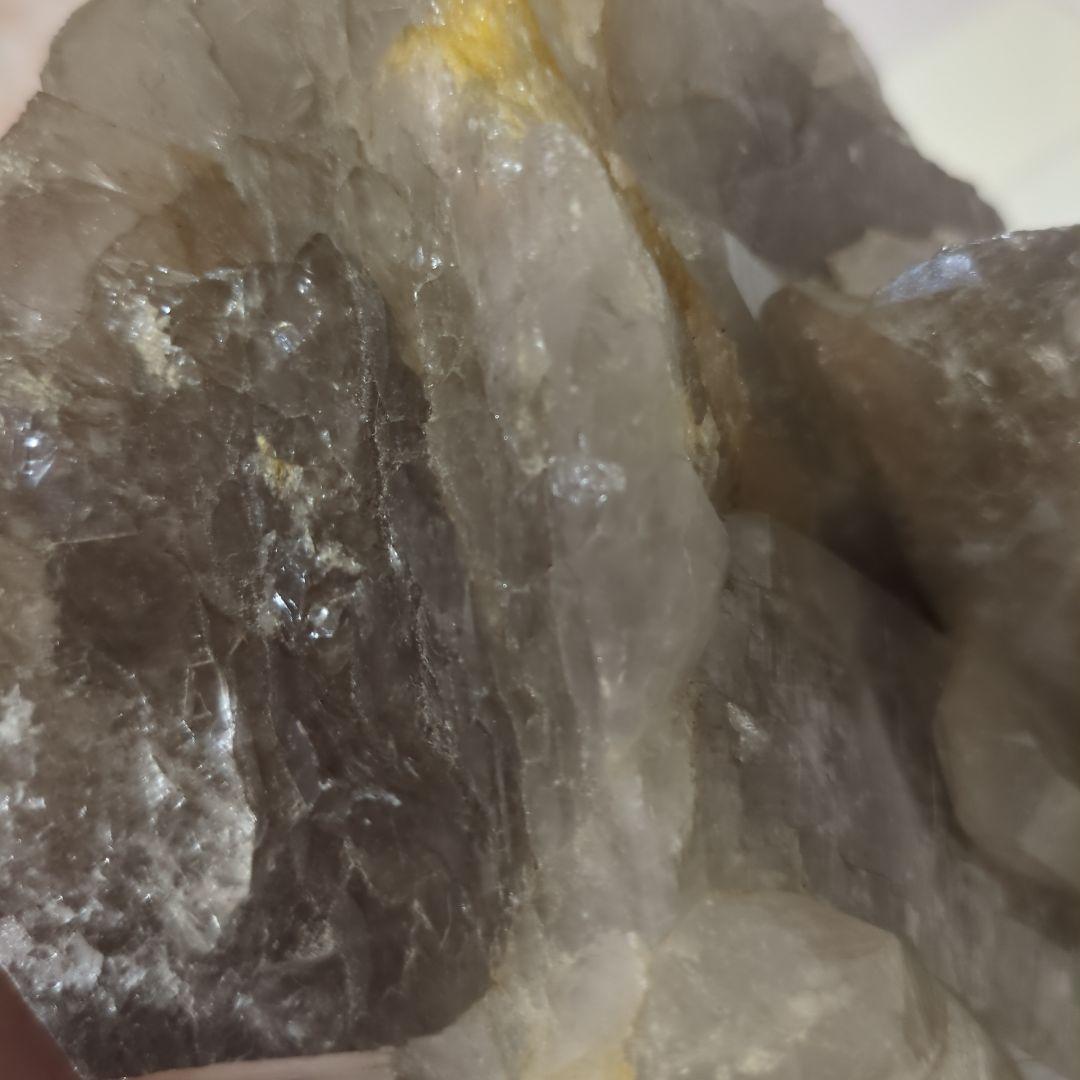天然石雷水晶　ライジングストーン　置物 木製台座付き　最強