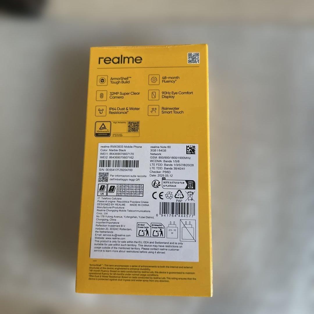 スマートフォン本体 realme note60