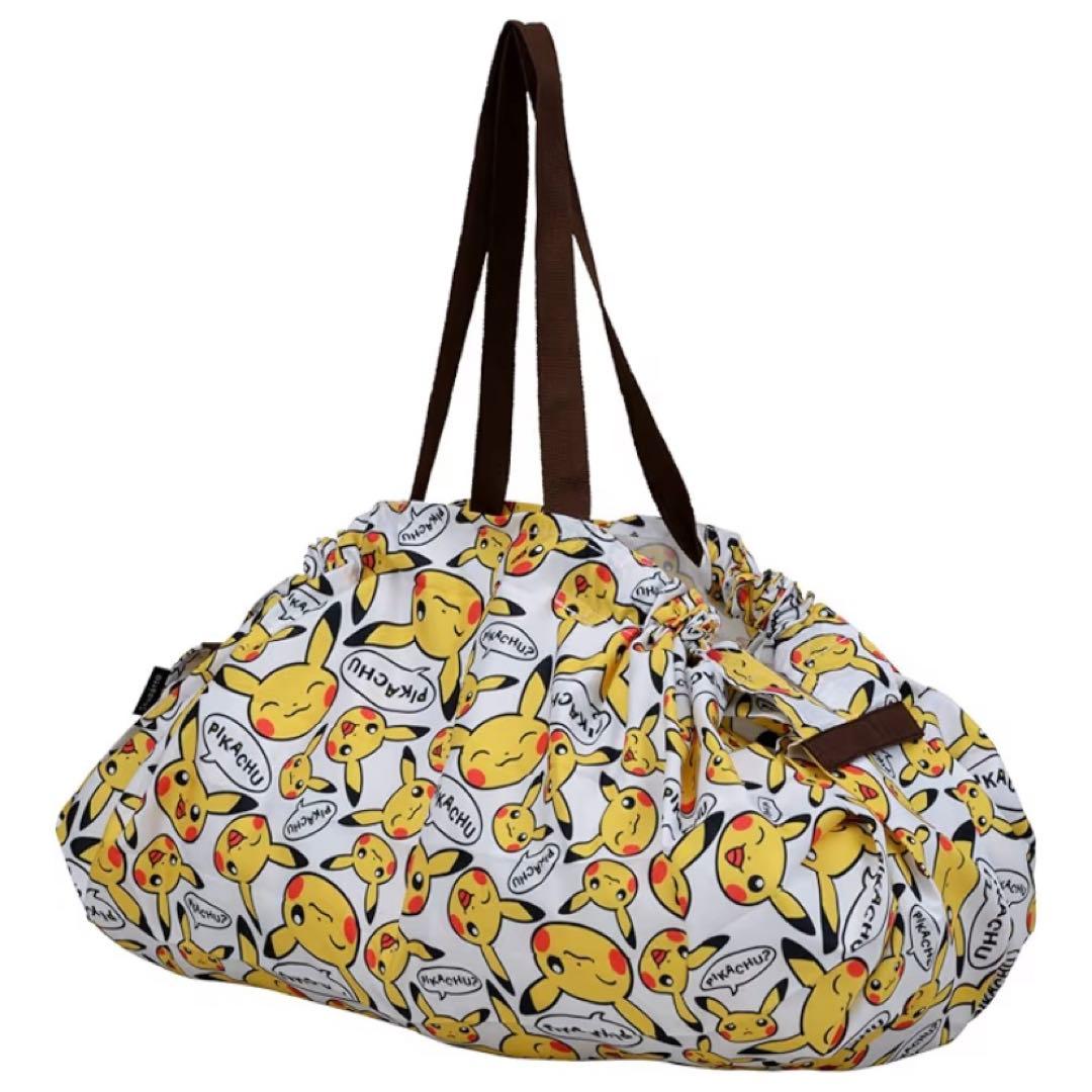 ポケモン ポケモンセンター Shupatto コンパクトバッグL 総柄ピカチュウ