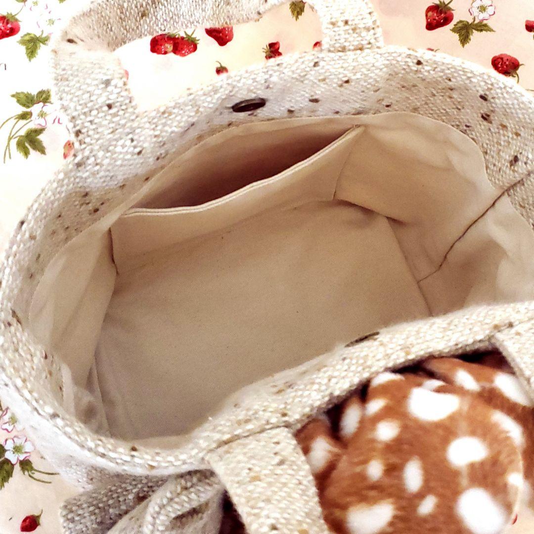 コヤンイサムチョン ハンドメイドバッグ ツィードが可愛いフリルバッグ