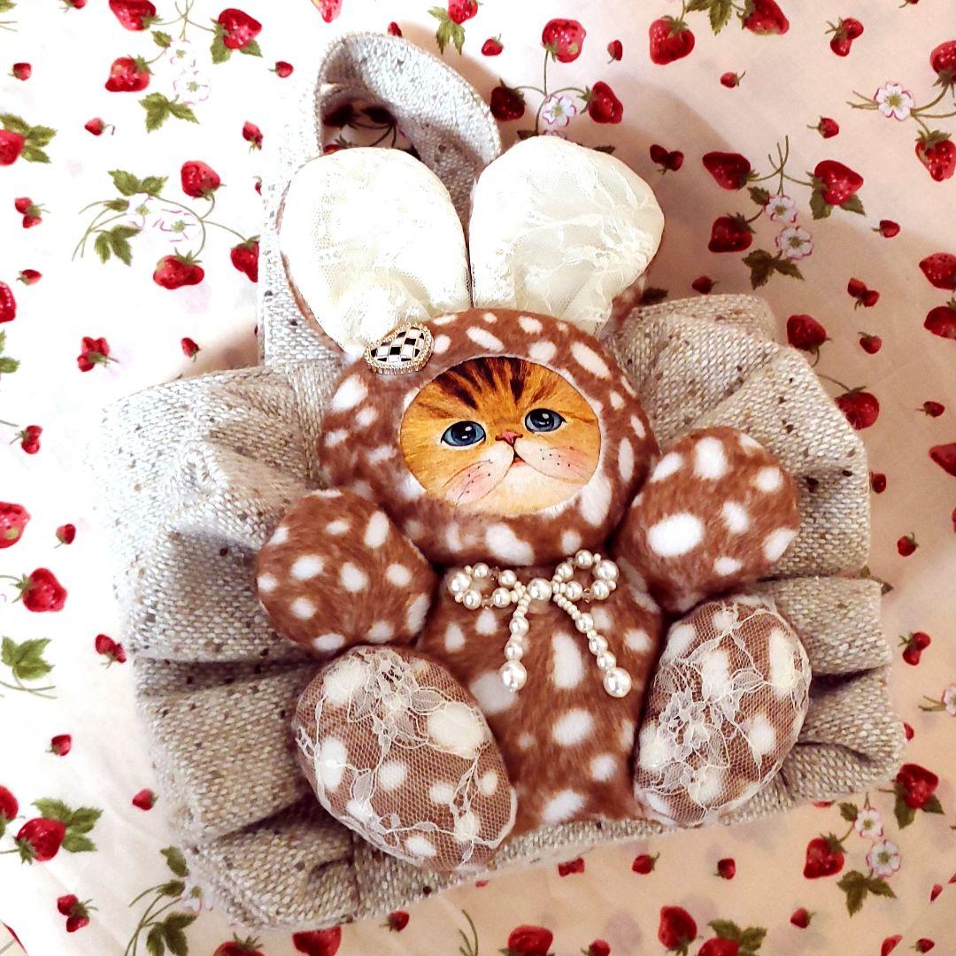 コヤンイサムチョン ハンドメイドバッグ ツィードが可愛いフリルバッグ