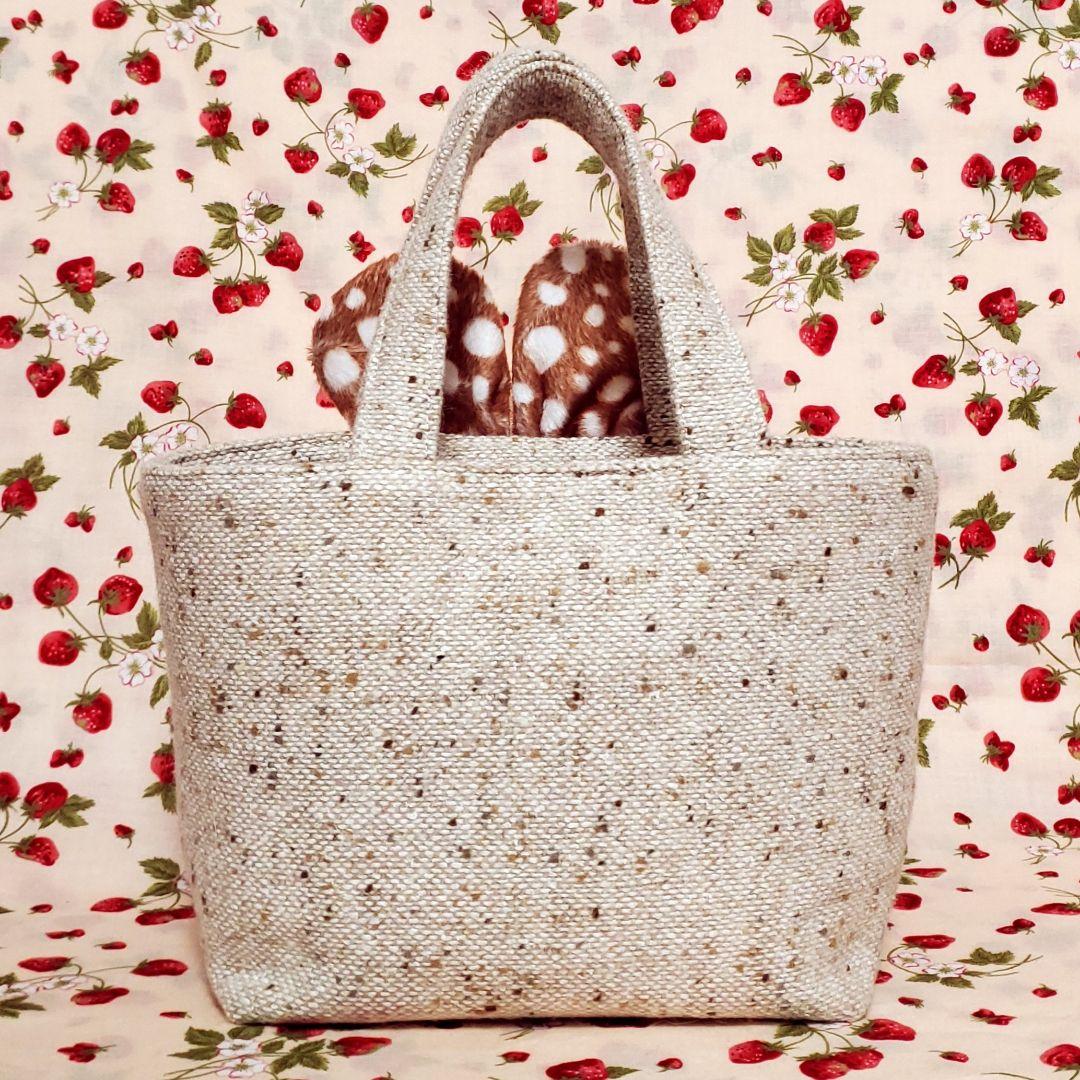 コヤンイサムチョン ハンドメイドバッグ ツィードが可愛いフリルバッグ