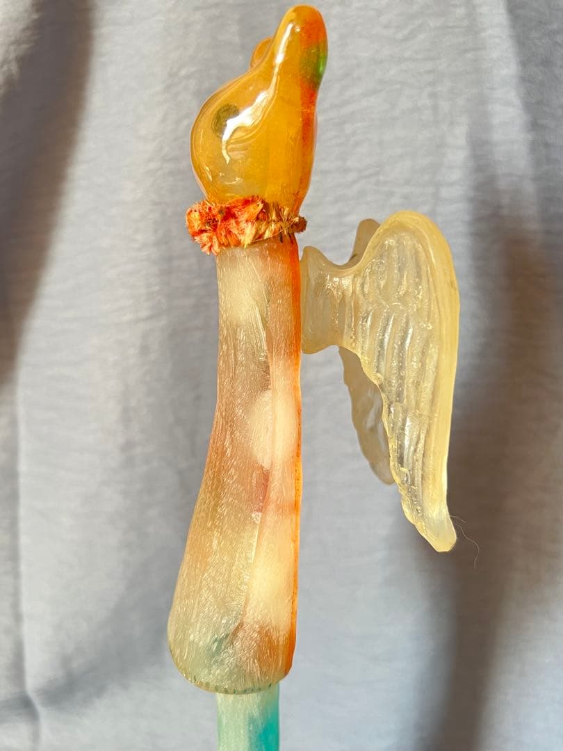 造形作家　ナスマサタカ　ビッグぷーちゃんエンジェル（オレンジ系）