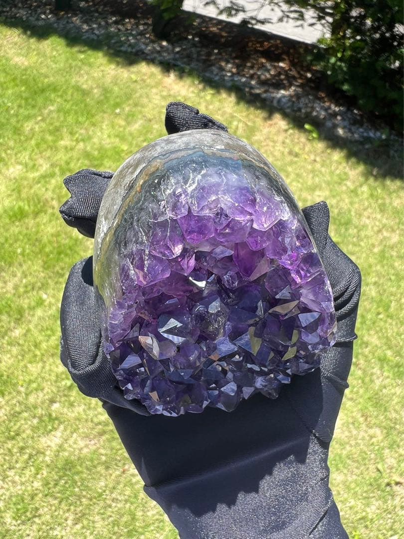 A656 高品質アメジストドーム パワーストーン 紫水晶 天然石 置き物
