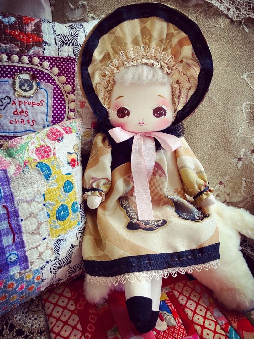 つきもとつきこの文化人形 ヘロヘロ人形 アンティーク着物 大正ロマン 昭和レトロ