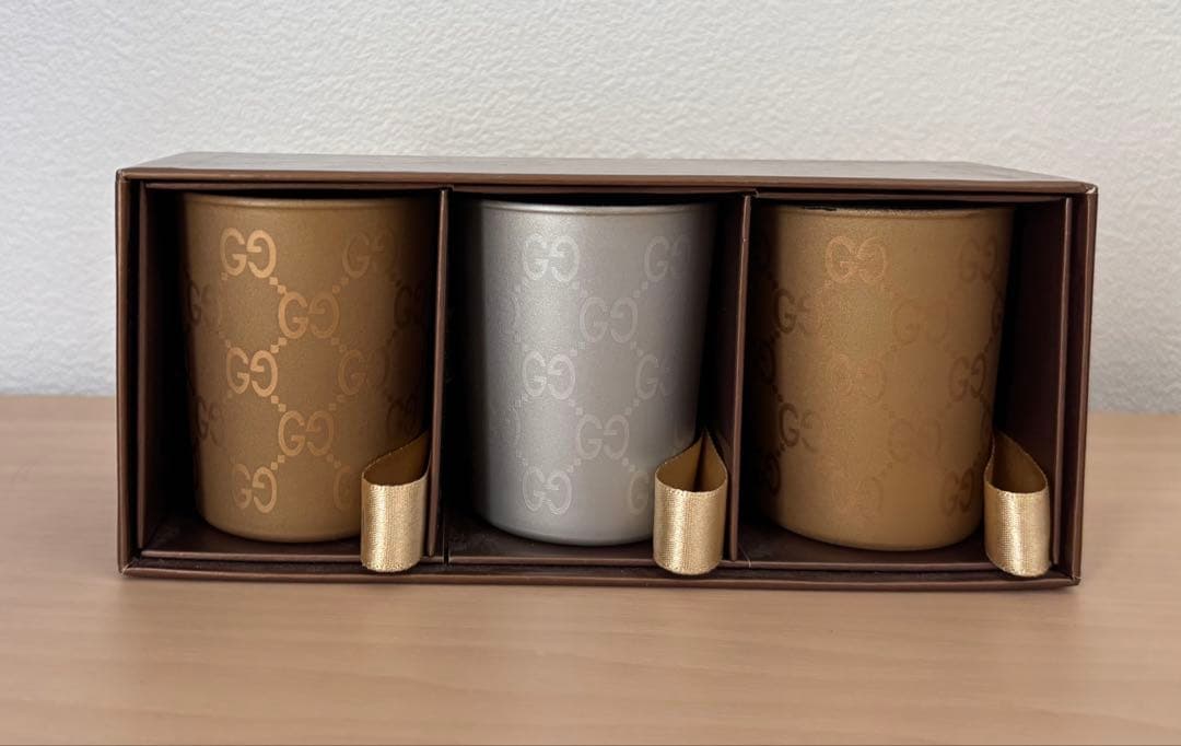 GUCCIのアロマキャンドル3個セット
