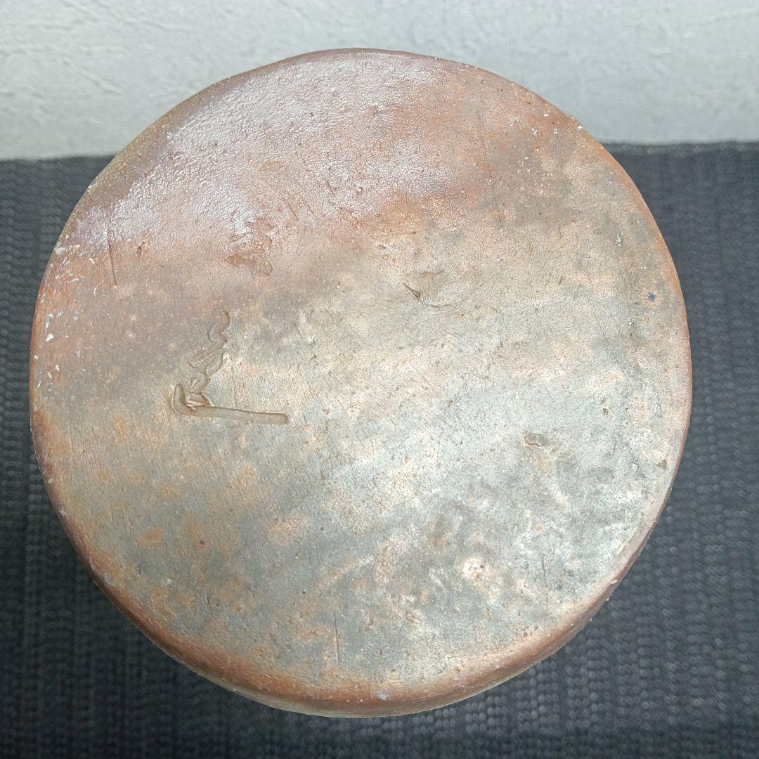 備前焼 松園窯 耳付 花入 花瓶 木箱付き