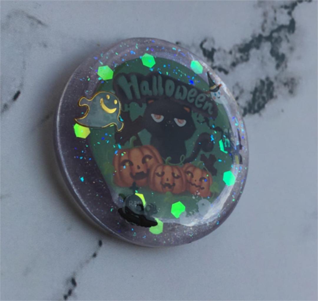 レジンヘアゴム♡ハロウィン黒猫ちゃん・再販不可