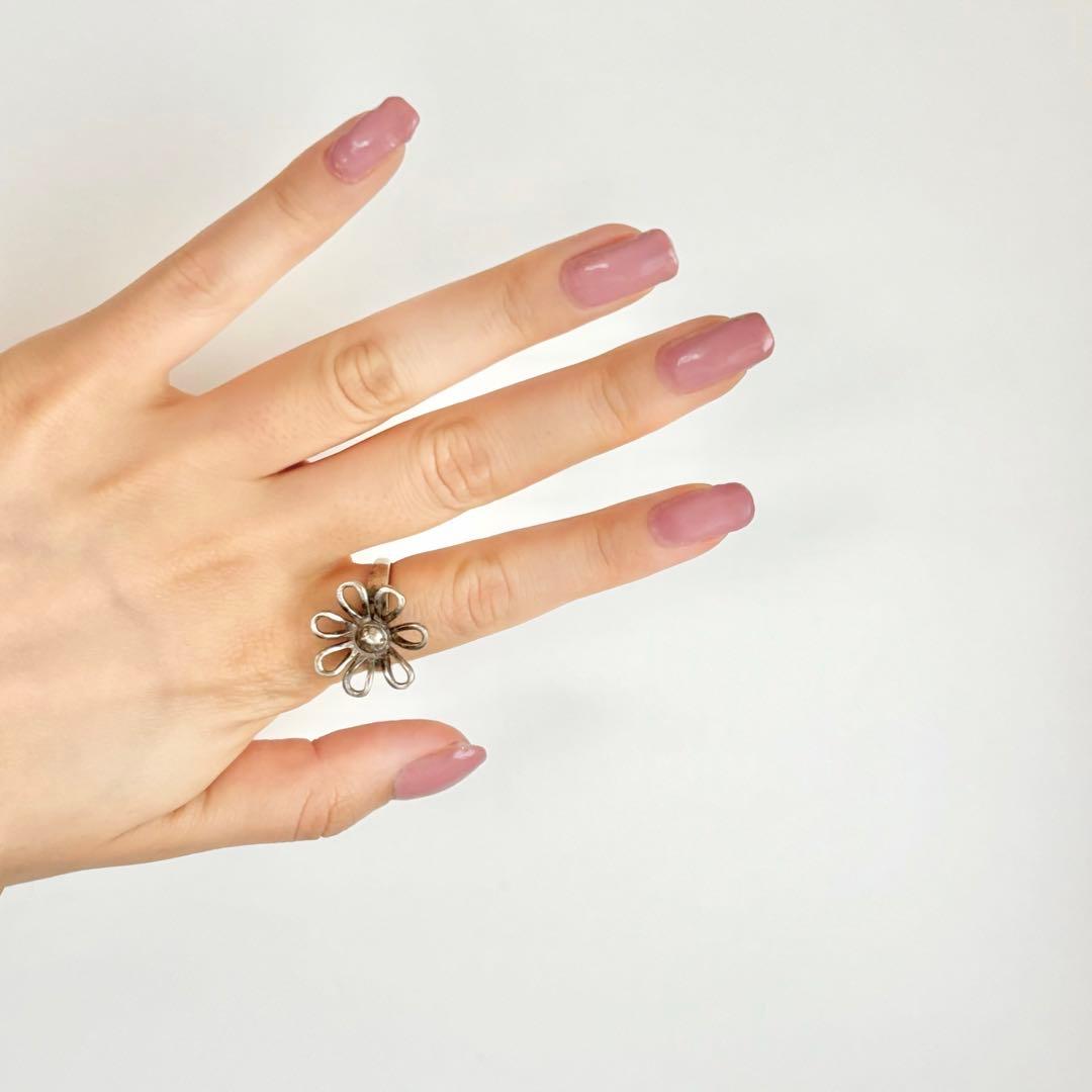 ヨーロッパ　ヴィンテージ　お花　13号　リング